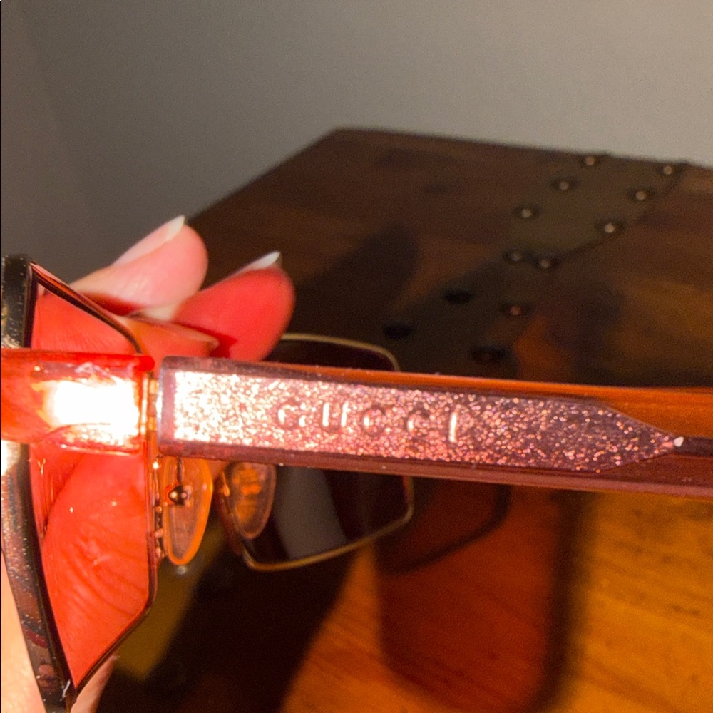 Gucci Y2K Pink Rectangular Sunglasses - image 3